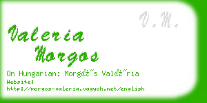 valeria morgos business card